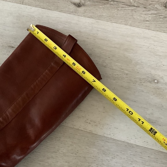 Frye Brown Shirley Leather Knee‎ High Tall Boots Women's Size 5 1/2 B riding - Picture 12 of 16